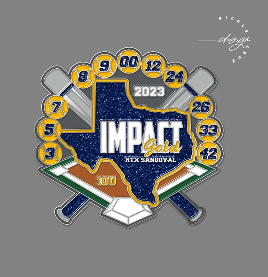 Impact Gold Texas softball coin